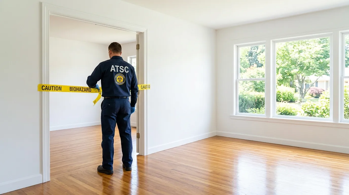 Certified biohazard cleanup crew performing Trauma Scene Cleanup in Riverview